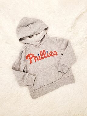 Kids Philadelphia Phillies Grey Kids Hoodie Sweatshirt XS